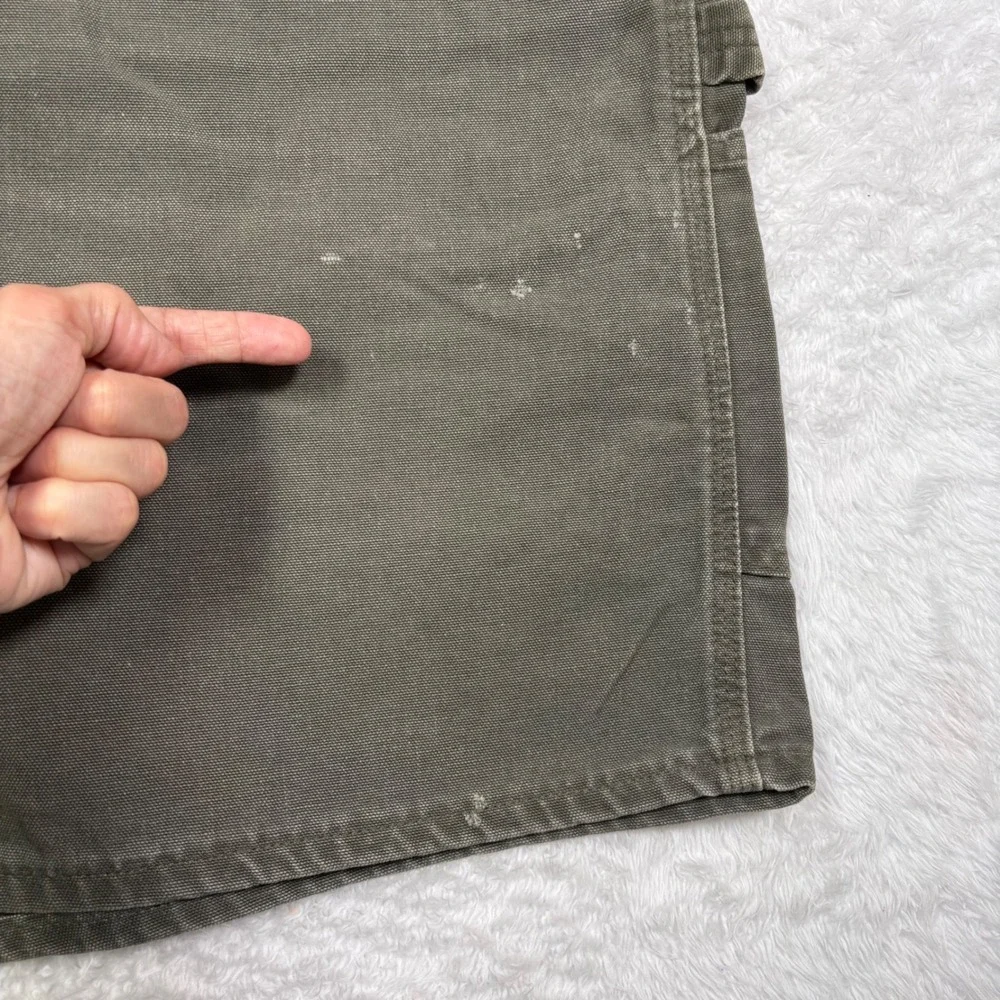 VTG Y2K Carhartt B25 MOS Carpenter Shorts Mens 40 Moss Green Duck Canvas Work